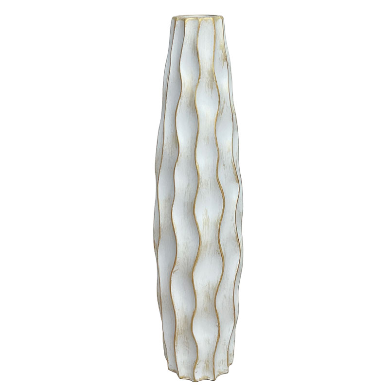 ΒΑΖΟ ΕΠΙΔΑΠΕΔΙΟ ΛΕΥΚΟ/ΧΡΥΣΟ ΣΓΟΥΡΟ - Φ18x75cm 4/KIB