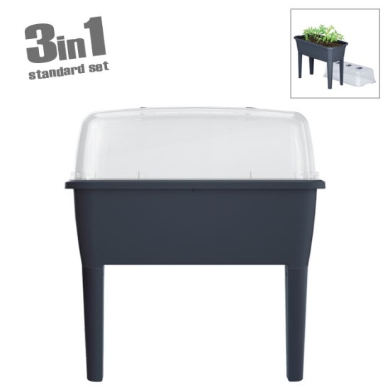 ΘΕΡΜΟΚΗΠΙΟ ΜΕ ΠΟΔΙΑ (3 ΣΕ 1) ΑΝΘΡΑΚΙ RESPANA PLANTER 77x58x96.3cm 1/3ΚΙΒ ΘΕΡΜΟΚΗΠΙΟ ΜΕ ΠΟΔΙΑ (3 ΣΕ 1) ΑΝΘΡΑΚΙ RESPANA PLANTER 77x58x96.3cm 1/3ΚΙΒ