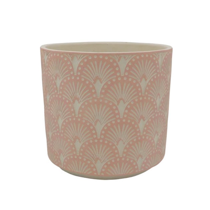 ΚΑΣΠΩ ΣΤΡΟΓΓΥΛΟ ΡΟΖ ΜΟΤΙΒΟ ΛΕΥΚΟ ΜΕΓΑΛΟ 17x16cm 1/8ΚΙΒ