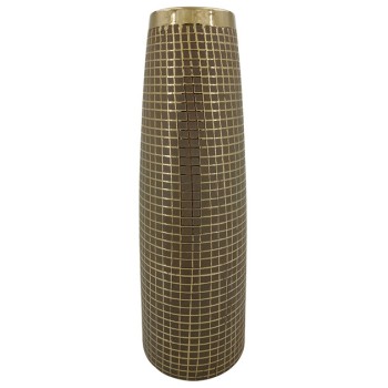 ΚΕΡΑΜΙΚΟ ΒΑΖΟ ΧΡΥΣΟ-ΜΟΚΚΑ ΔΙΧΤΥ Φ15x44.5cm 1/4ΚΙΒ