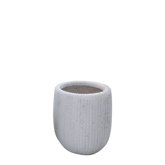 ΚΑΣΠΩ FIBERCLAY ΛΕΥΚΟ ΙΒΟΥΑΡ ΣΤΡΟΓΓΥΛΟ-ΓΡΑΜΜΩΣΕΙΣ ΚΑΘΕΤΕΣ ΜΙΚΡΟ - Φ23x28cm ΚΑΣΠΩ FIBERCLAY ΛΕΥΚΟ ΙΒΟΥΑΡ ΣΤΡΟΓΓΥΛΟ-ΓΡΑΜΜΩΣΕΙΣ ΚΑΘΕΤΕΣ ΜΙΚΡΟ - Φ23x28cm