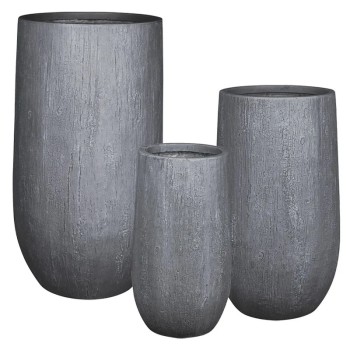 ΚΑΣΠΩ FIBERCLAY ΣΕΤ/3 ΑΝΘΡΑΚΙ ΚΟΡΜΟΣ-ΒΑΡΕΛΙ S:Φ33x60, M:Φ42x75, L:Φ53x95cm 4/ΠΑΛ