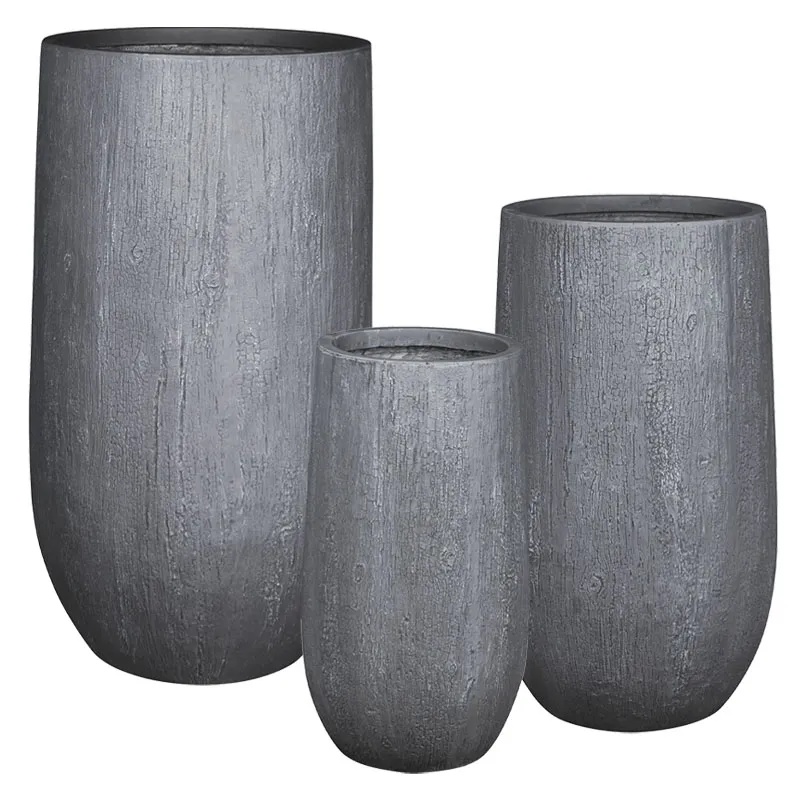 ΚΑΣΠΩ FIBERCLAY ΣΕΤ/3 ΑΝΘΡΑΚΙ ΚΟΡΜΟΣ-ΒΑΡΕΛΙ S:Φ33x60, M:Φ42x75, L:Φ53x95cm 4/ΠΑΛ