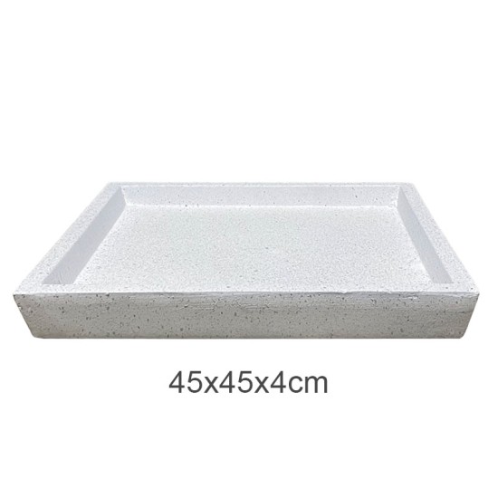 ΠΙΑΤΟ FIBER CLAY ΛΕΥΚΟ ΓΡΑΝΙΤΗ ΤΕΤΡΑΓΩΝΟ ΓΙΑ ΚΑΣΠΩ - 45x45x4cm 5/ΚΙΒ ΠΙΑΤΟ FIBER CLAY ΛΕΥΚΟ ΓΡΑΝΙΤΗ ΤΕΤΡΑΓΩΝΟ ΓΙΑ ΚΑΣΠΩ - 45x45x4cm 5/ΚΙΒ