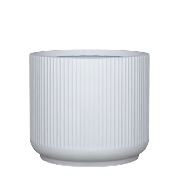 ΚΑΣΠΩ FIBERCLAY ΛΕΥΚΟ ΙΣΙΟ-ΣΤΡΟΓΓΥΛΟ ΚΑΘΕΤΕΣ ΓΡΑΜΜΩΣΕΙΣ ΜΕΓΑΛΟ - Φ41x35cm