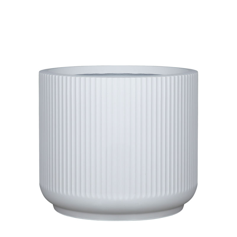 ΚΑΣΠΩ FIBERCLAY ΛΕΥΚΟ ΙΣΙΟ-ΣΤΡΟΓΓΥΛΟ ΚΑΘΕΤΕΣ ΓΡΑΜΜΩΣΕΙΣ ΜΕΓΑΛΟ - Φ41x35cm