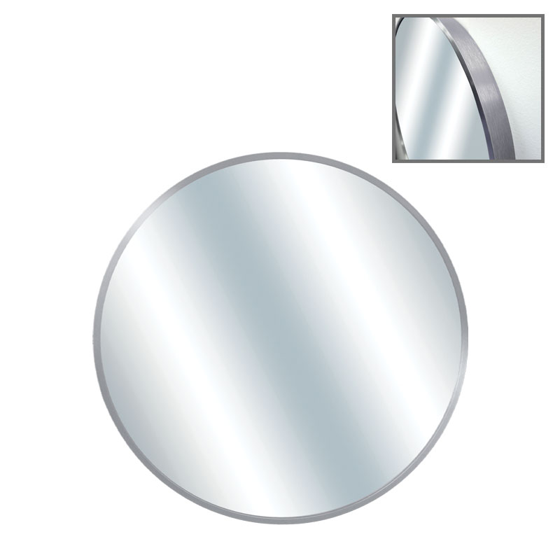 ΚΑΘΡΕΦΤΗΣ ΣΤΡΟΓΓΥΛΟΣ ΕΠΙΤΟΙΧΙΟΣ ΑΣΗΜΙ ΠΛΑΙΣΙΟ ΑΛΟΥΜΙΝΙΟΥ - Φ60x4cm 1/6KIB