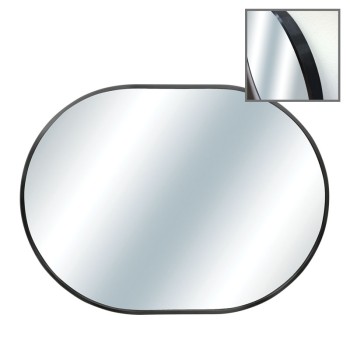 ΚΑΘΡΕΦΤΗΣ ΟΒΑΛ ΕΠΙΤΟΙΧΙΟΣ ΜΑΥΡΟ ΠΛΑΙΣΙΟ ΑΛΟΥΜΙΝΙΟΥ - 60x80x4cm 1/4ΚΙΒ