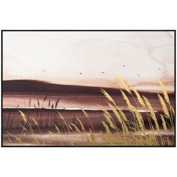 ΠΙΝΑΚΑΣ ΚΑΜΒΑΣ ΜΕ ΚΟΡΝΙΖΑ ΤΟΠΙΟ ΜΕ ΧΡΥΣΑ ΠΑΜΠΑΣ - 120x80cm 1/8ΚΙΒ