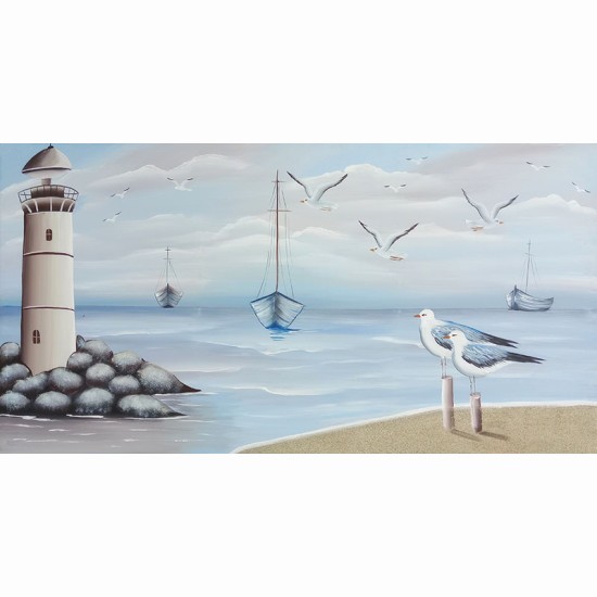 ΠΙΝΑΚΑΣ ΚΑΜΒΑΣ ΦΑΡΟΣ ΜΕ ΓΛΑΡΟΥΣ - 127x66cm 1/ΚΙΒ ΠΙΝΑΚΑΣ ΚΑΜΒΑΣ ΦΑΡΟΣ ΜΕ ΓΛΑΡΟΥΣ - 127x66cm 1/ΚΙΒ