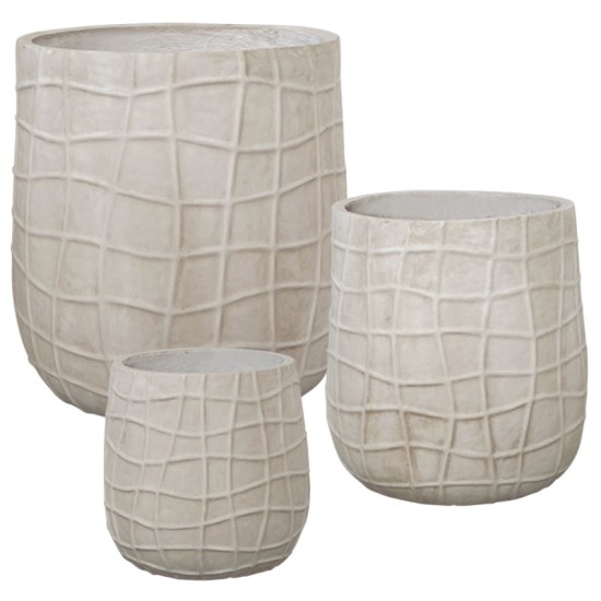 FIBERCLAY ΚΑΣΠΩ ΣΕΤ/3 ΕΚΡΟΥ ΠΛΕΓΜΑ - S:Φ23x23, M:Φ32.5x32.5, L:Φ45x45cm 1/ΚΙΒ FIBERCLAY ΚΑΣΠΩ ΣΕΤ/3 ΕΚΡΟΥ ΠΛΕΓΜΑ - S:Φ23x23, M:Φ32.5x32.5, L:Φ45x45cm 1/ΚΙΒ