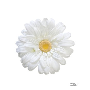 ΚΡΕΜΑΣΤΟ ΑΝΘΟΣ ΜΑΡΓΑΡΙΤΑ ΛΕΥΚΟ ΓΙΓΑΣ - Φ35x10cm 24/ΚΙΒ