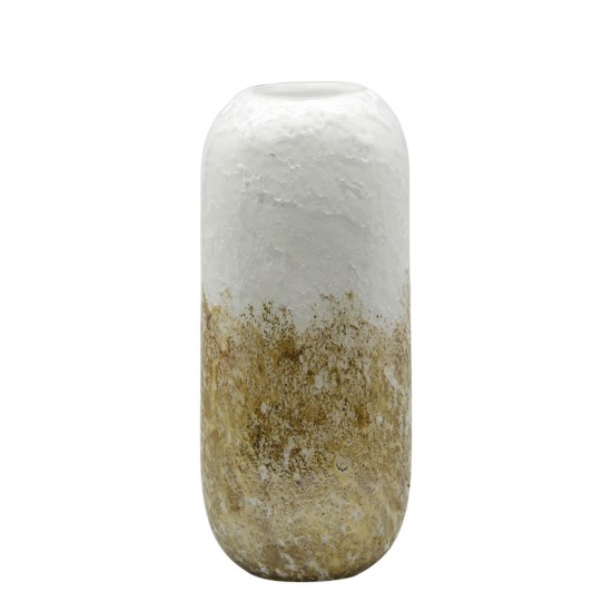 ΒΑΖΟ ΓΥΑΛΙΝΟ ΛΕΥΚΟ/ΧΡΥΣΟ ΜΕΓΑΛΟ - 16x11.5x36cm 1/4KIB ΒΑΖΟ ΓΥΑΛΙΝΟ ΛΕΥΚΟ/ΧΡΥΣΟ ΜΕΓΑΛΟ - 16x11.5x36cm 1/4KIB