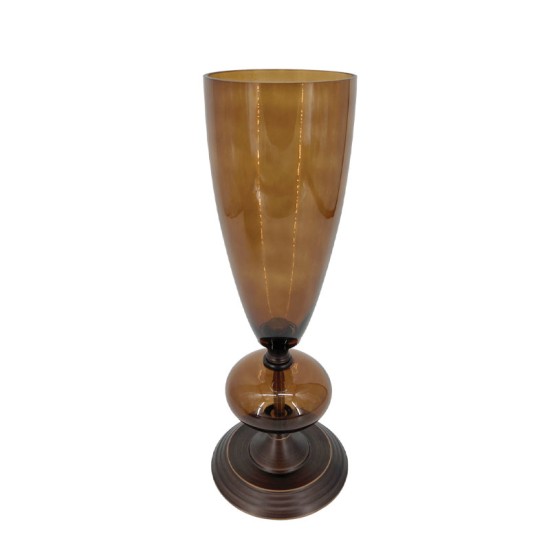 ΜΕΤΑΛΛΙΚΟ/ΓΥΑΛΙΝΟ ΒΑΖΟ ΚΑΦΕ ΧΩΝΙ - Φ16x44.5cm 4/ΚΙΒ ΜΕΤΑΛΛΙΚΟ/ΓΥΑΛΙΝΟ ΒΑΖΟ ΚΑΦΕ ΧΩΝΙ - Φ16x44.5cm 4/ΚΙΒ