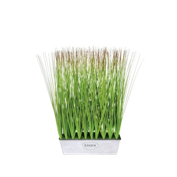 ΦΥΤΑ ΓΚΡΑΣΣ ΣΕ ΜΕΤΑΛΛΙΚΗ ΖΑΡΝΤΙΝΙΕΡΑ - 30X10XY50cm 2/8KIB