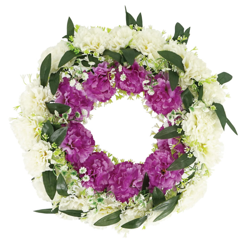 ΣΤΕΦΑΝΙ ΛΟΥΛΟΥΔΙΩΝ ΕΚΡΟΥ/ΜΩΒ ΓΑΡΥΦΑΛΛΑ - Φ46cm 1/16KIB