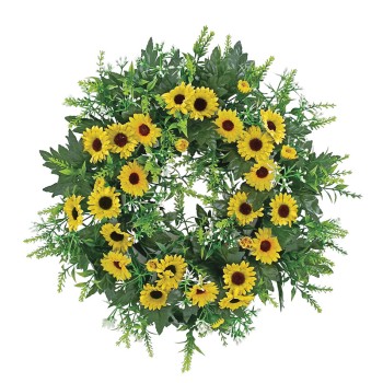 ΣΤΕΦΑΝΙ ΛΟΥΛΟΥΔΙΩΝ ΚΙΤΡΙΝΟ ΜΑΡΓΑΡΙΤΕΣ - Φ42cm 1/16KIB