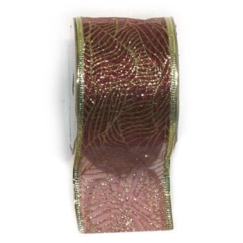 ΚΟΡΔΕΛΑ ΧΡΙΣΤΟΥΓ. ΜΠΟΡΝΤΩ ΦΥΛΛΑ 6cm. - ΜΗΚΟΣ 10yd