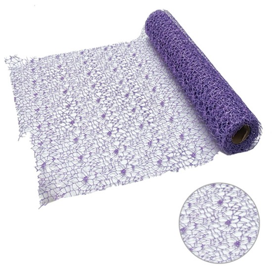 ΡΟΛΟ ΥΦΑΣΜΑ ΔΙΧΤΥ ΜΩΒ ΓΚΛΙΤΕΡ 48cm X 5yd 120ΚΙΒ ΡΟΛΟ ΥΦΑΣΜΑ ΔΙΧΤΥ ΜΩΒ ΓΚΛΙΤΕΡ 48cm X 5yd 120ΚΙΒ