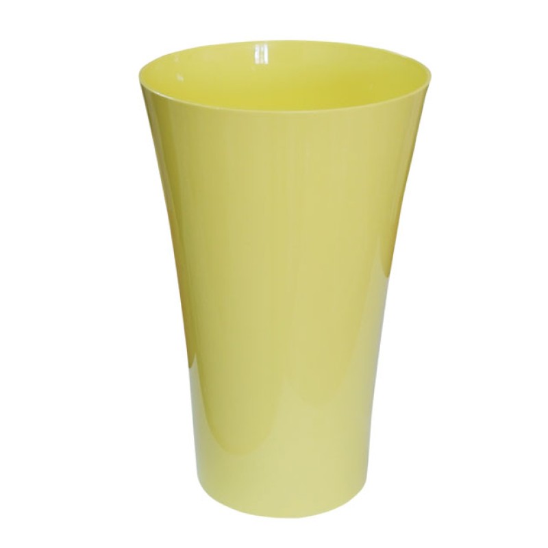 ΑΝΘΟΔOΧΕΙΟ ΚΙΤΡΙΝΟ ΠΛΑΣΤΙΚΟ FLAΚON ORCHIDEA - Φ16x25cm