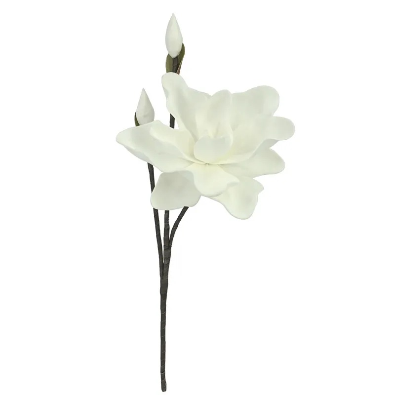 ΚΛΑΔΙ FOAM ΜΑΝΩΛΙΑ ΛΕΥΚΟ ΜΙΚΡΗ ΑΝΘΟΣ & 2 ΜΠΟΥΜΠΟΥΚΙΑ - Υ50cm  12/72KIB