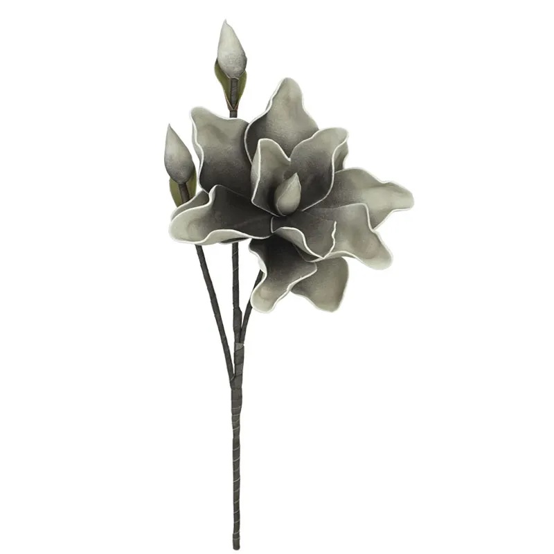 ΚΛΑΔΙ FOAM ΜΑΝΩΛΙΑ ΓΚΡΙ ΜΙΚΡΗ ΑΝΘΟΣ & 2 ΜΠΟΥΜΠΟΥΚΙΑ - Υ50cm  12/72KIB