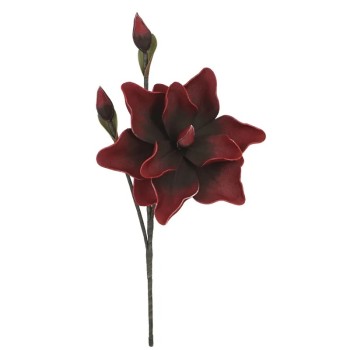 ΚΛΑΔΙ FOAM ΜΑΝΩΛΙΑ ΚΟΚΚΙΝΟ ΜΙΚΡΗ ΑΝΘΟΣ & 2 ΜΠΟΥΜΠΟΥΚΙΑ - Υ50cm  12/72KIB