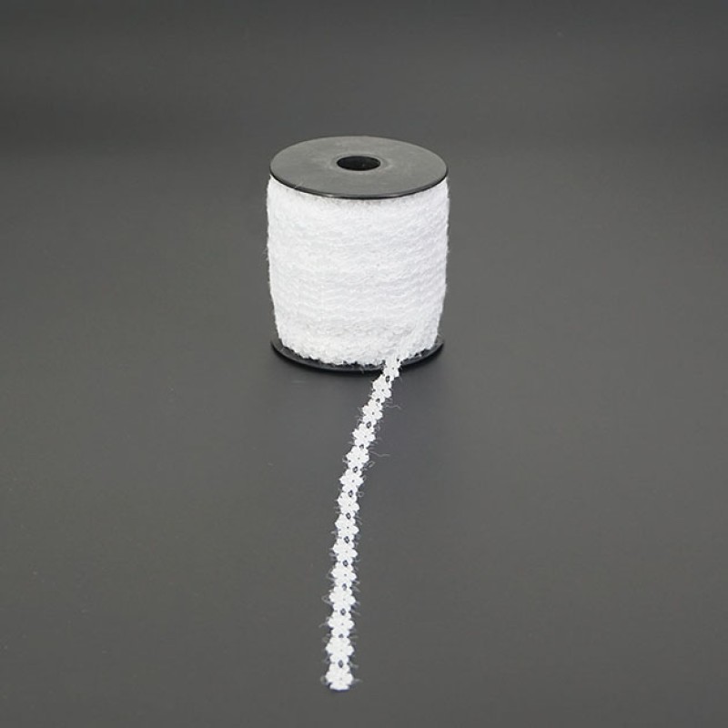 ΛΕΥΚΟ ΔΑΝΤΕΛΑ ΤΡΙΑΝΤΑΦΥΛΛΑΚΙ ΣΚΛΗΡΗ ΠΟΛΥΕΣΤΕΡΙΚΗ 0.8cm X 100yd 1/10KIB