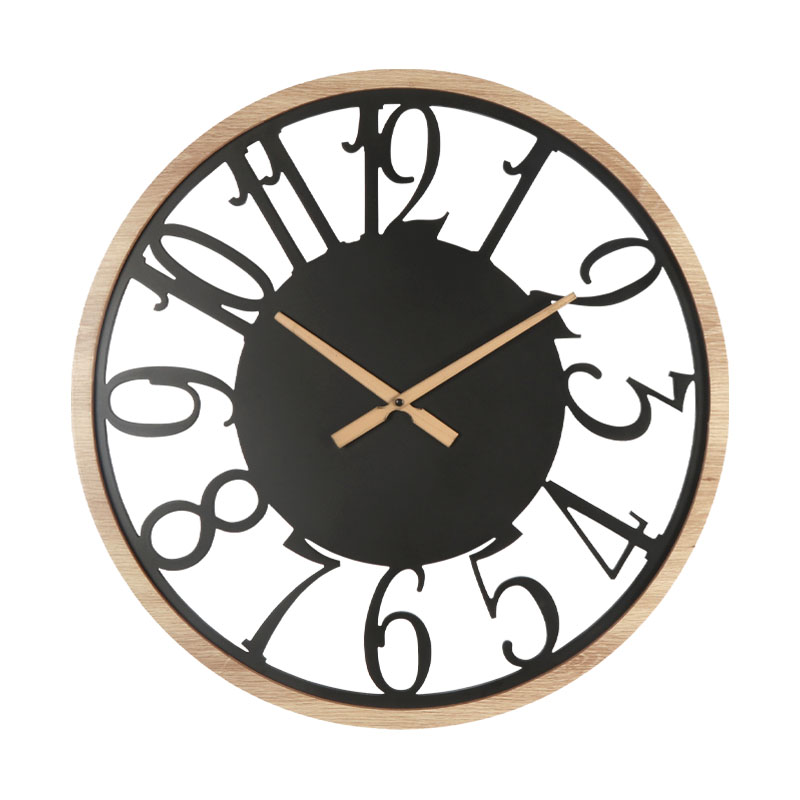 ΩΡΟΛΟΪ ΤΟΙΧΟΥ ΚΑΦΕ/ΜΑΥΡΟ  ΣΤΡΟΓΓΥΛΟ  ΜΕ ΔΙΑΤΡΗΤΟΥΣ ΑΡΙΘΜΟΥΣ - Φ60x4.5cm 4/ΚΙΒ