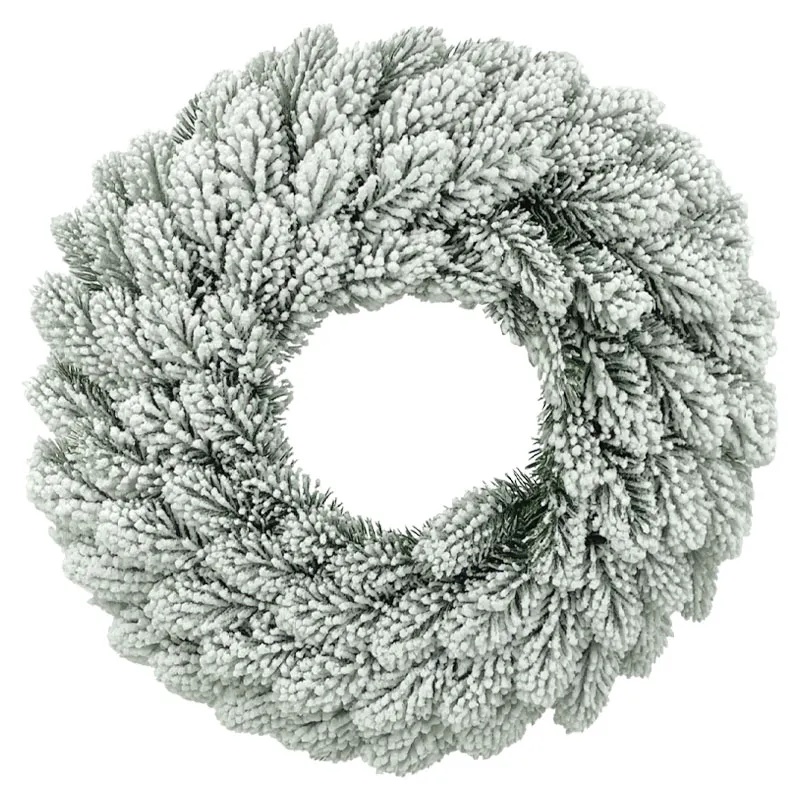 ΧΡΙΣΤΟΥΓΕΝΝΙΑΤΙΚΟ ΣΤΕΦΑΝΙ ΕΛΑΤΟ ΧΙΟΝΙΣΜΕΝΟ - Φ50x9cm 2/12ΚΙΒ