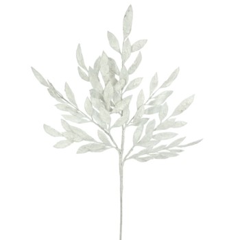 ΧΡΙΣΤΟΥΓΕΝΝΙΑΤΙΚΟ ΧΙΟΝΙΣΜΕΝΟ ΚΛΑΔΙ ΔΑΦΝΗΣ ΛΕΥΚΟ ME ΦΥΛΛΑ Χ8 - 20x7x76cm 12/120ΚΙΒ