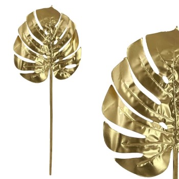 ΧΡΙΣΤΟΥΓΕΝΝΙΑΤΙΚΟ ΚΛΑΔΙ ΦΥΛΛΟ ΜΟΝΣΤΕΡΑ ΧΡΥΣΟ - Y84cm 12/144ΚΙΒ