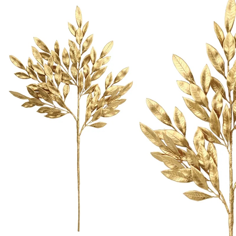 ΧΡΙΣΤΟΥΓΕΝΝΙΑΤΙΚΟ ΚΛΑΔΙ ΔΑΦΝΗΣ ΧΡΥΣΟ ME ΦΥΛΛΑ Χ8 - 20x7x76cm 12/120ΚΙΒ