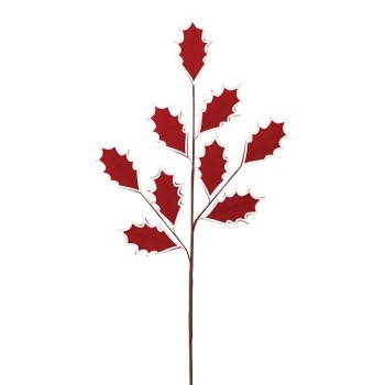 ΧΡΙΣΤΟΥΓΕΝΝΙΑΤΙΚΟ ΚΛΑΔΙ ΚΟΚΚΙΝΟ/ΑΣΠΡΟ ΜΕ ΦΥΛΛΑ ΓΚΙ - Υ70cm 360/ΚΙΒ