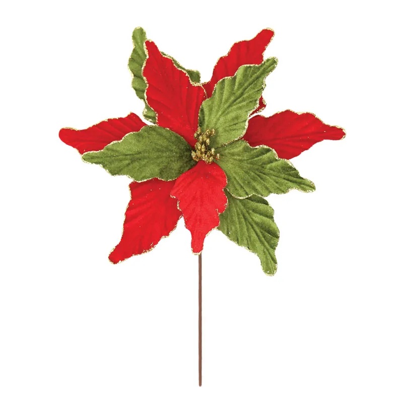 ΧΡΙΣΤΟΥΓΕΝNΙΑΤΙΚΟ ΠΙΚ ΑΛΕΞΑΝΔΡΙΝΟ ΚΟΚΚΙΝΟ/ΠΡΑΣΙΝΟ/ΧΡΥΣΟ ΜΕ ΓΚΛΙΤΕΡ - Φ27cm Υ30cm 360/ΚΙΒ