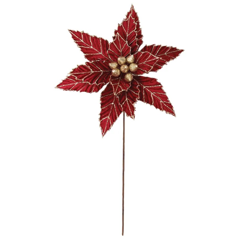 ΧΡΙΣΤΟΥΓΕΝNΙΑΤΙΚΟ ΚΛΑΔΙ ΑΛΕΞΑΝΔΡΙΝΟ ΜΠΟΡΝΤΩ/ΧΡΥΣΟ ME ΓΚΛΙΤΕΡ - Φ26cm Υ50cm 360/ΚΙΒ