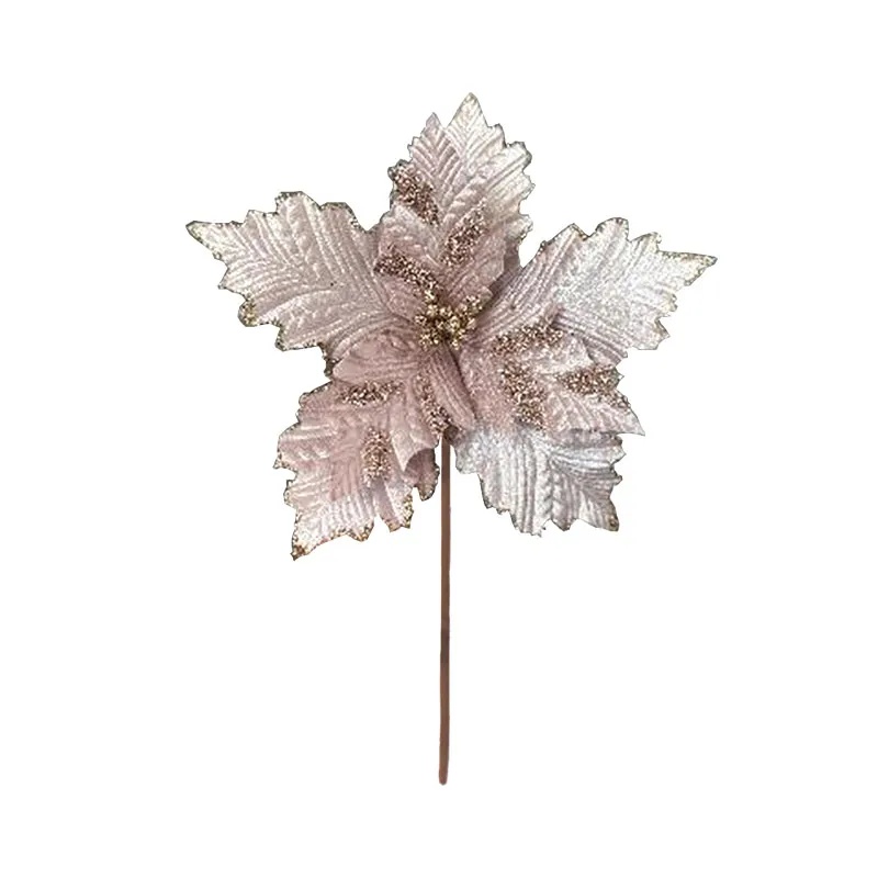 ΧΡΙΣΤΟΥΓΕNΝΙΑΤΙΚΟ ΚΛΑΔΙ ΑΛΕΞΑΝΔΡΙΝΟ ΡΟΖ/ΧΡΥΣΟ ΜΕ ΓΚΛΙΤΕΡ - Φ28cm Υ30cm 360/ΚΙΒ