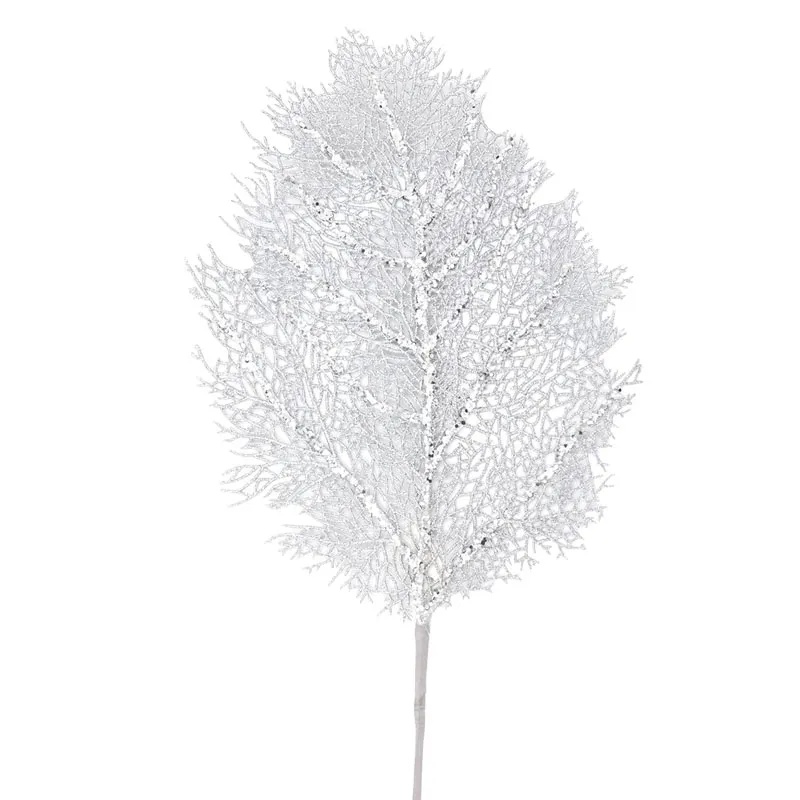 ΧΡΙΣΤΟΥΓΕΝΝΙΑΤΙΚΟ ΚΛΑΔΙ ΚΟΡΑΛΙ ΛΕΥΚΟ ΜΕ ΓΚΛΙΤΕΡ - Υ96cm 360/ΚΙΒ