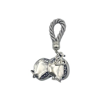 ΓΟΥΡΙ ΚΡΕΜΑΣΤΟ ΚΟΡΔΟΝΙ ΓΚΡΙ ΜΕ ΡΟΔΙ ΔΙΠΛΟ ΑΣΗΜΙ - Y9.5cm