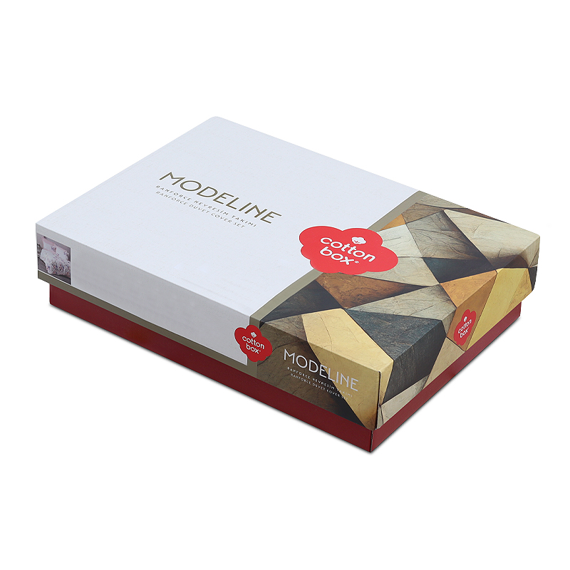 Σετ παπλωματοθήκη Jayda Cotton Box 3 τμχ Μονή (160x220) χρώμα ροζ - λευκό