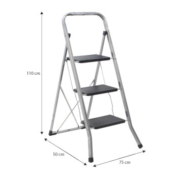 Σκαλοσκαμπό μεταλλικό 3 σκαλιών 70εκ.