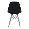 Καρέκλα τραπεζαρίας Nova Megapap PP μαύρο - ξύλινο φυσικό πόδι 46x51x80εκ.