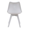Καρέκλα τραπεζαρίας Viva Megapap PP - PU λευκό - ξύλινο λευκό πόδι 48,5x54x80εκ.