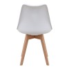 Καρέκλα τραπεζαρίας Viva Megapap PP - PU λευκό - ξύλινο φυσικό πόδι 48,5x54x80εκ.
