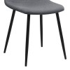 Καρέκλα τραπεζαρίας Iris Megapap γκρι ύφασμα - μεταλλικό μαύρο πόδι 43x50x85εκ.