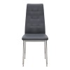 Καρέκλα τραπεζαρίας Rosa Megapap γκρι PU - μεταλλικό πόδι χρωμίου 41x48x98εκ.