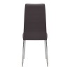 Καρέκλα τραπεζαρίας Rosa Megapap καφέ PU - μεταλλικό πόδι χρωμίου 41x48x98εκ.