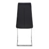 Καρέκλα τραπεζαρίας Vela Megapap μαύρο PU - μεταλλική βάση χρωμίου 41x61x107εκ.