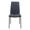 Καρέκλα τραπεζαρίας Fina Megapap ανθρακί ύφασμα - μεταλλικό μαύρο πόδι 43x58x95εκ.
