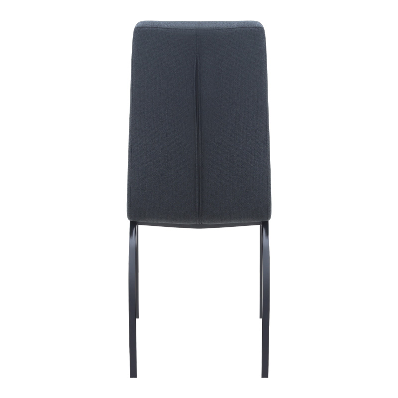 Καρέκλα τραπεζαρίας Fina Megapap ανθρακί ύφασμα - μεταλλικό μαύρο πόδι 43x58x95εκ.